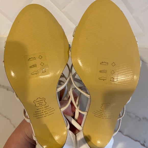 Touch of Nina white strappy heels - Picture 3 of 5